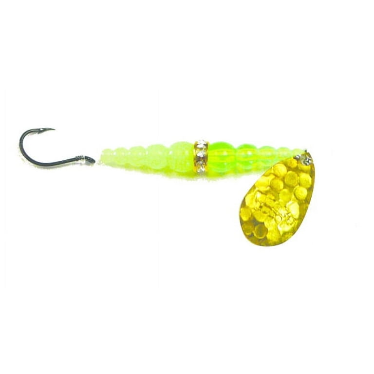 Mack's Lure Classic Wedding Ring Fishing Spinnerbait, Flo Chartreuse, Size  6 Hook, Spinnerbaits