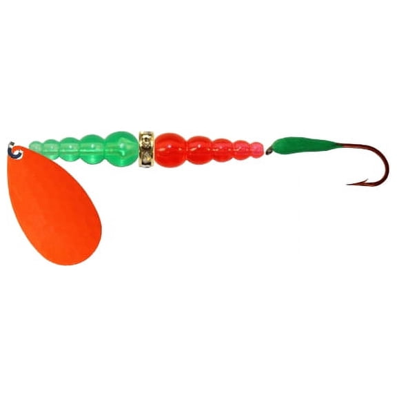 Mack's Lure Kokanee Killer Single Glo Hook Orange FlGrn/FlOrng Grasshopper Grn 8