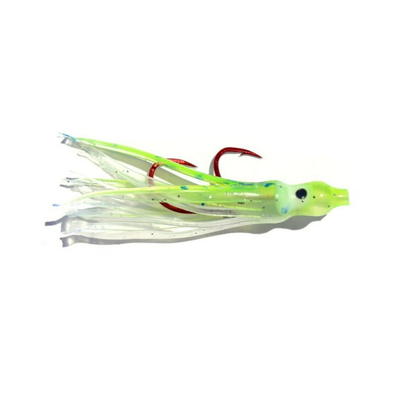 Mack's Lure Pee Wee Hoochie UV 1.5" Chartreuse/Green Glow
