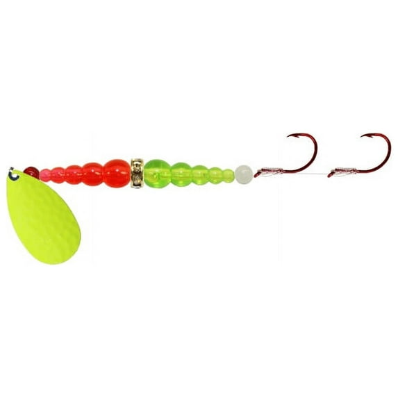 Mack's Lure Ringmaster Series Chartreuse Flo Orange/Flo Chartreuse Red Octopus 6