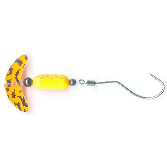Mack's Lure Smile Blade Spindrift Walleye Orange Black Tiger Chartreuse 1