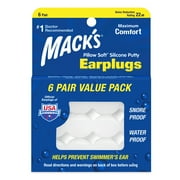 Mack's Pillow Soft Silicone Earplugs - 6 Pair