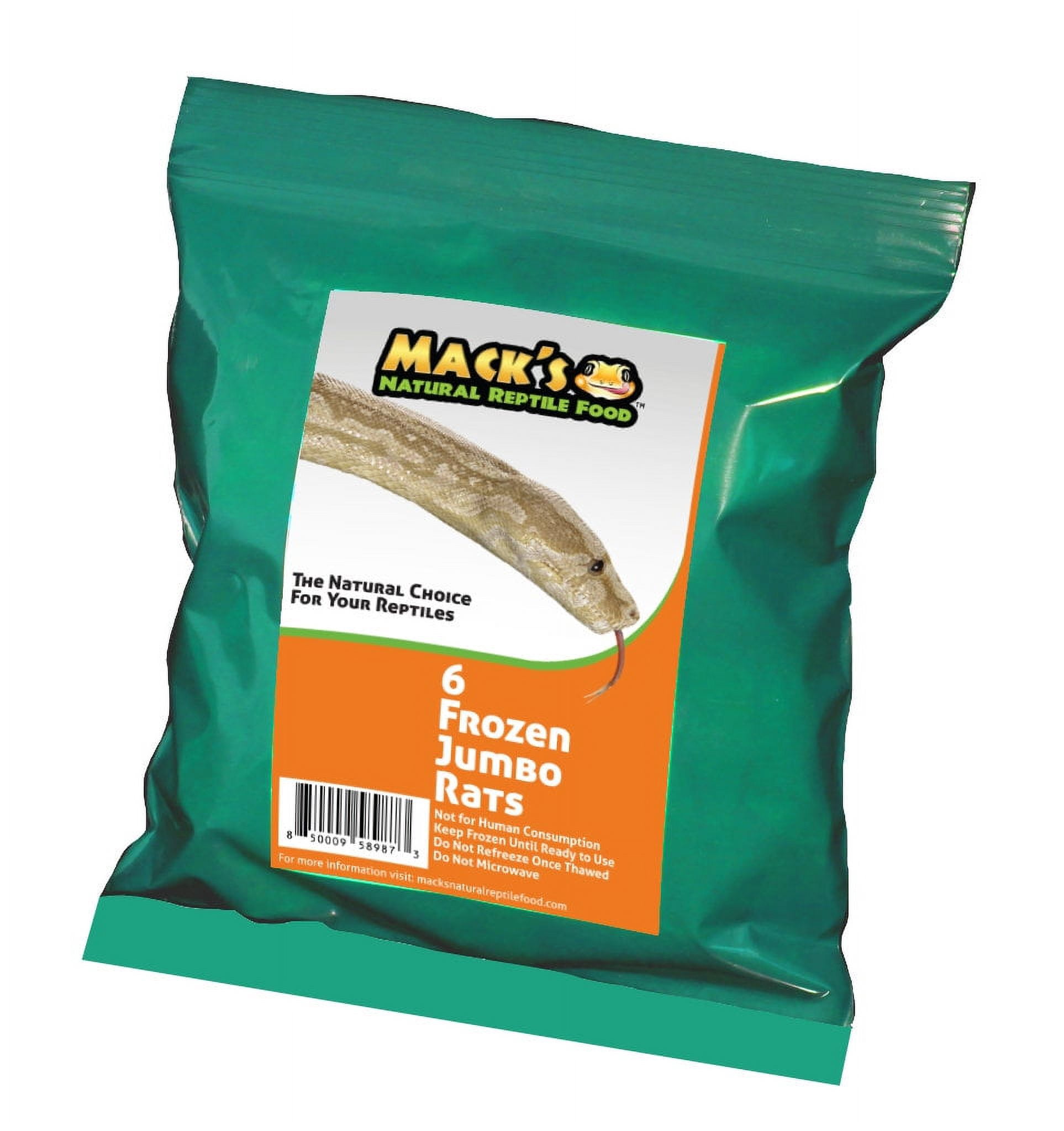 Mack's Natural Reptile Food Jumbo rat 6 ct.