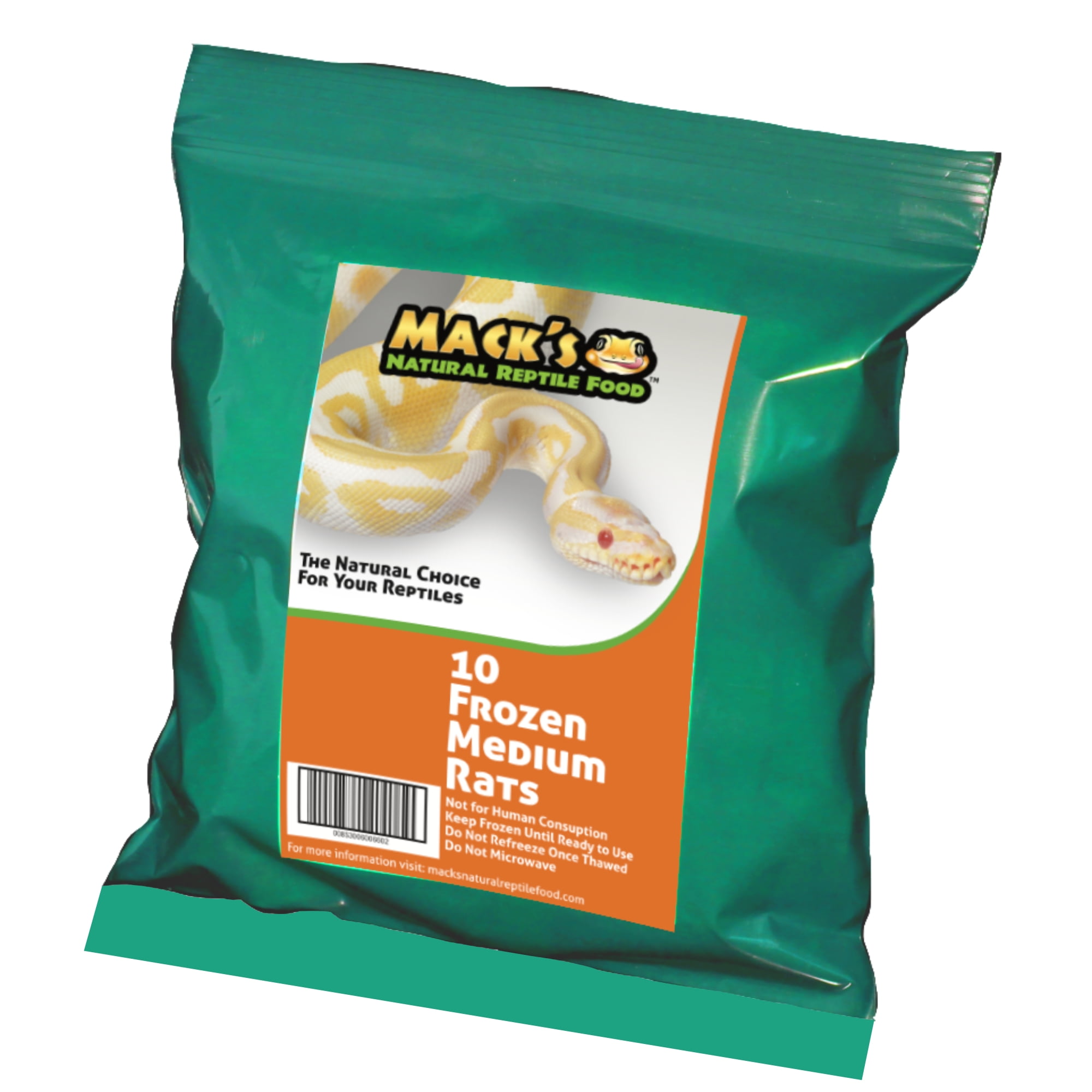 Mack's Natural Reptile Food Medium rat 10 ct.