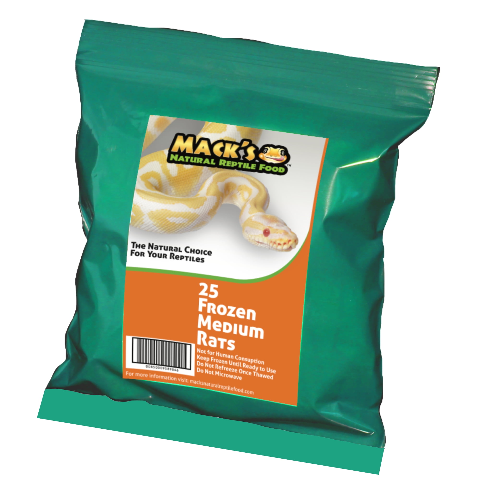Mack's Natural Reptile Food Medium rat 25 ct.