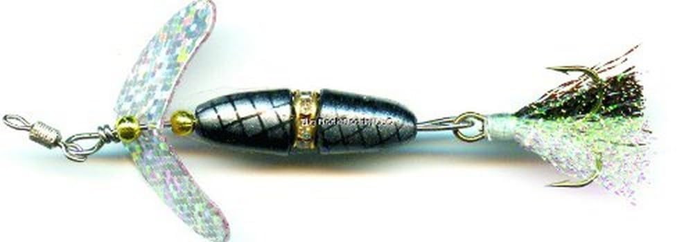 Mack's Lure Wedding Ring Promise Keeper Weighted Spinner Prl/Blk Slv Sprkl 8