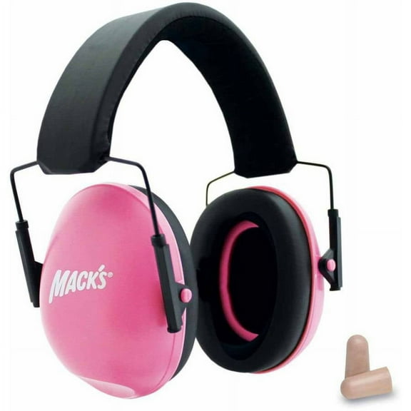 Mack's Shooters Double-Up 21dB-34dB Earmuffs and Earplugs Pink #4452