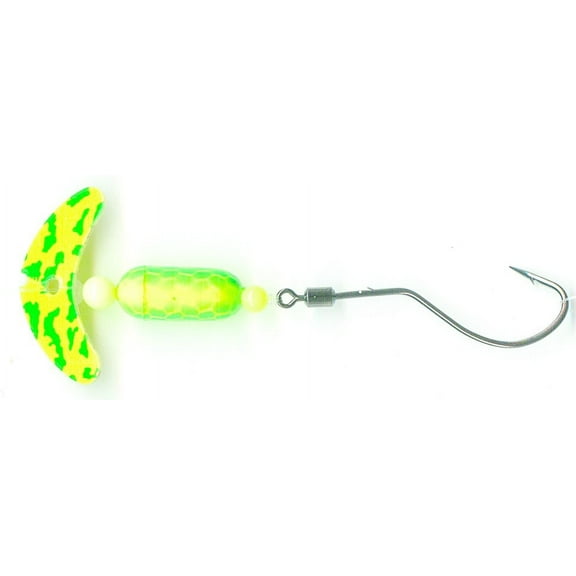 Mack's Lure Smile Blade Spindrift Walleye Chartruese Green Tiger Yellow 1