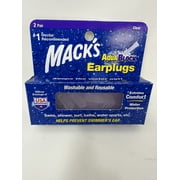 Macks Soft Flanged Aquablock Earplugs, Clear, 2 Pair, 3-Pack