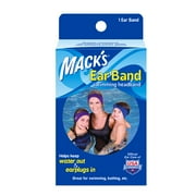 Mack’s Swimming Headband, Best Swimmer’s Headband - Doctor Recommended to Keep Water Out and Hold Ear Plugs in - Official Swimming Ear Band of USA Swimming
