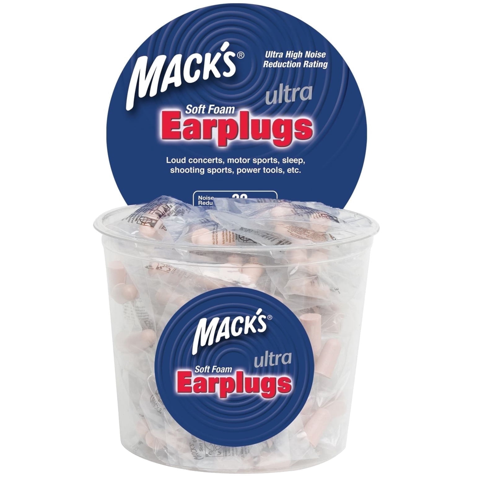 Mack's Ultra Soft Foam Earplugs, 100 Pair - 33dB Highest NRR, Comfortable Ear Plugs for Sleeping, Snoring, Travel, Concerts, Studying and Loud Noise