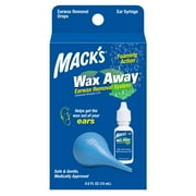 Mack's Wax Away Ear Wax Removal System - 0.5 FL OZ Ear Drops with Ear Syringe