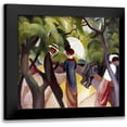 thumbnail image 1 of Macke, August 13x12 Black Modern Framed Museum Art Print Titled - Promenade, 1 of 5