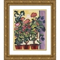 thumbnail image 1 of Macke, August 26x31 Gold Ornate Wood Framed with Double Matting Museum Art Print Titled - Geranium Am Fenster, 1 of 4