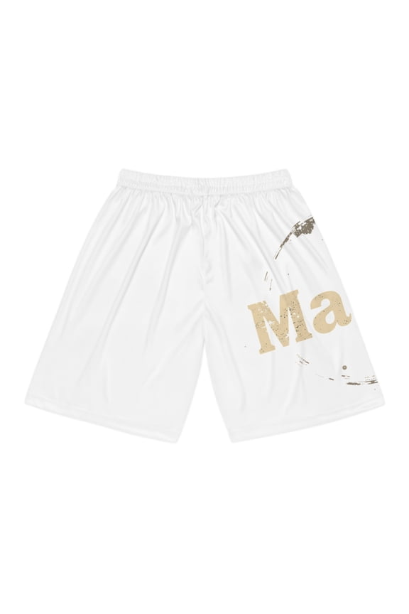 Macke Custom Stylish Basketball Shorts White M