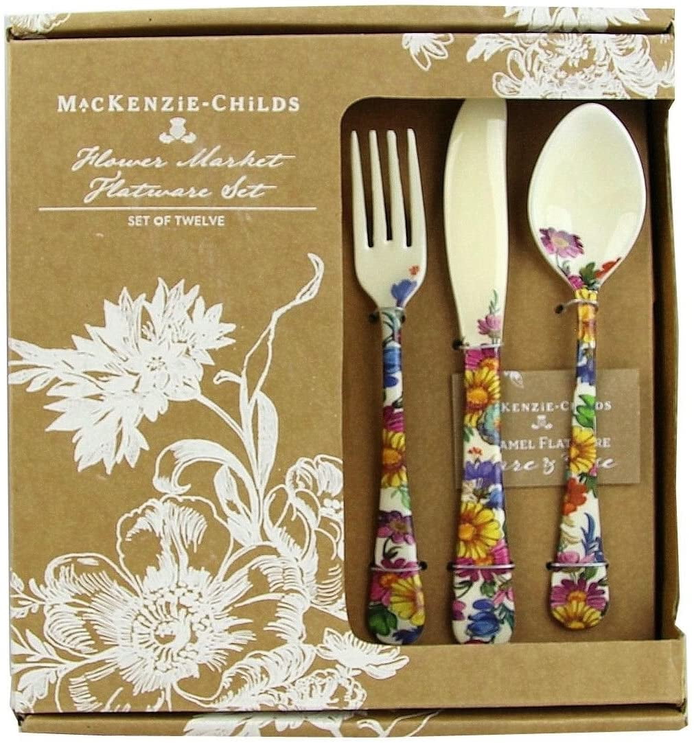 Mackenzie-Childs Brand New Flower Market 12-Pieces Set Place Setting Collection