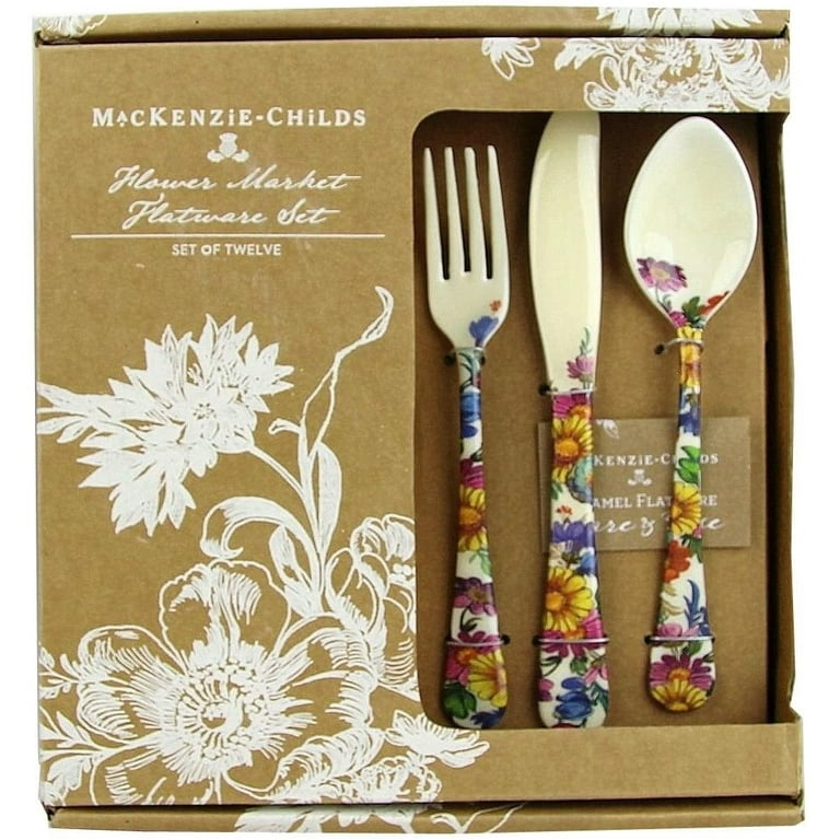 Mackenzie-Childs Flower Market 12-Piece Dinnerware Set - Stainless