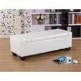 thumbnail image 1 of Mackenzie White 52-inch Storage Ottoman, 1 of 5
