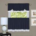 thumbnail image 1 of Mackenzie Window Curtain Tier and Valance Set 58x36/58x14 - Navy/White, 1 of 3