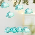thumbnail image 1 of Mackerel Ball Christmas Ornament, Glitter Blue Tropical Fish Ornament, Blown Glass Coastal Fish Christian Hanging Ornament for Xmas Tree, Sea Beach Decoration for Home Mantel, 1 of 6