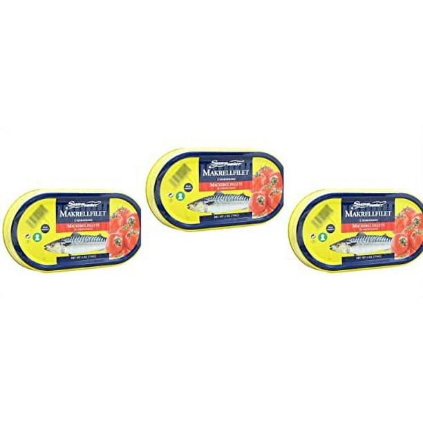 Mackerel Fillets in Tomato Sauce, 6 ounce (Pack of 3)