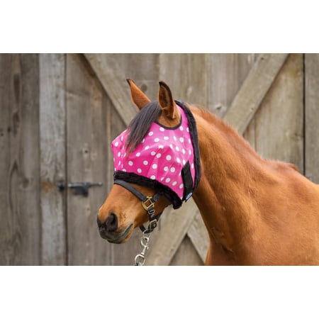 Mackey Fly Mask Pink Dot Print (L)