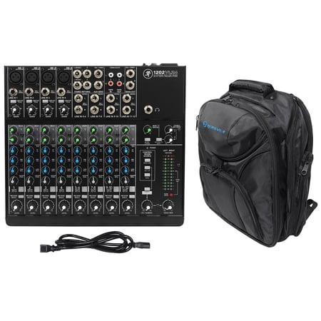 Mackie 1202VLZ4 12-Channel Compact Analog Mixer w/ 4 ONYX Preamps + Backpack