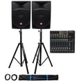 thumbnail image 1 of Mackie 1202VLZ4 12-ch Analog Mixer w/4-Preamps+(2) Powered 15" Speakers+Stands, 1 of 10