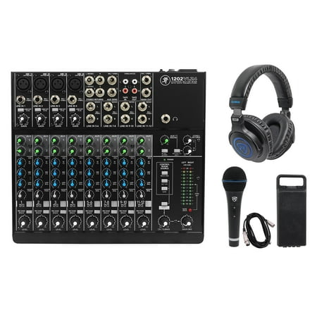 Mackie 1202VLZ4 12-channel Compact Analog Mixer w/4 ONYX Preamps+Headphones+Mic