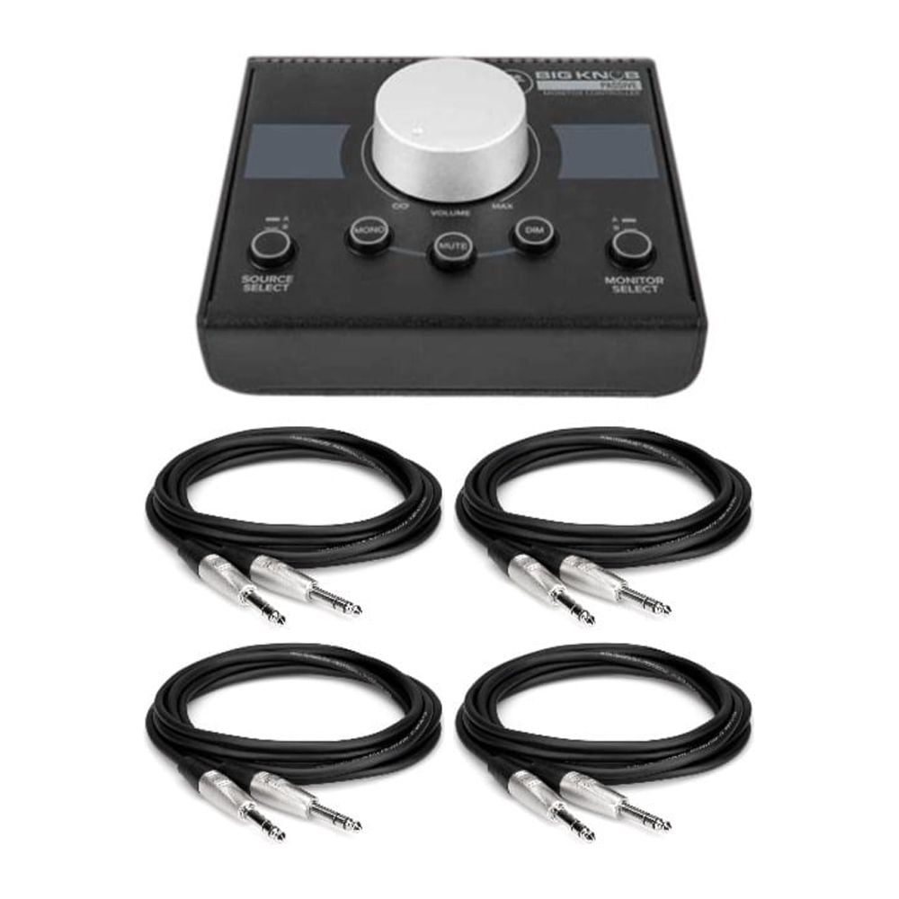 Mackie Big Knob Passive 2x2 Studio Monitor Controller Bundle w/ Hosa ...