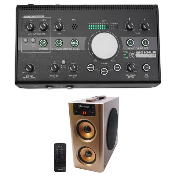 Mackie Big Knob Studio 3x2 Studio Monitor Controller USB I/O+Bluetooth Speaker