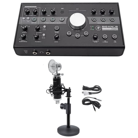 Mackie Big Knob Studio + Plus Monitor Controller Interface+Microphone+Mic Stand