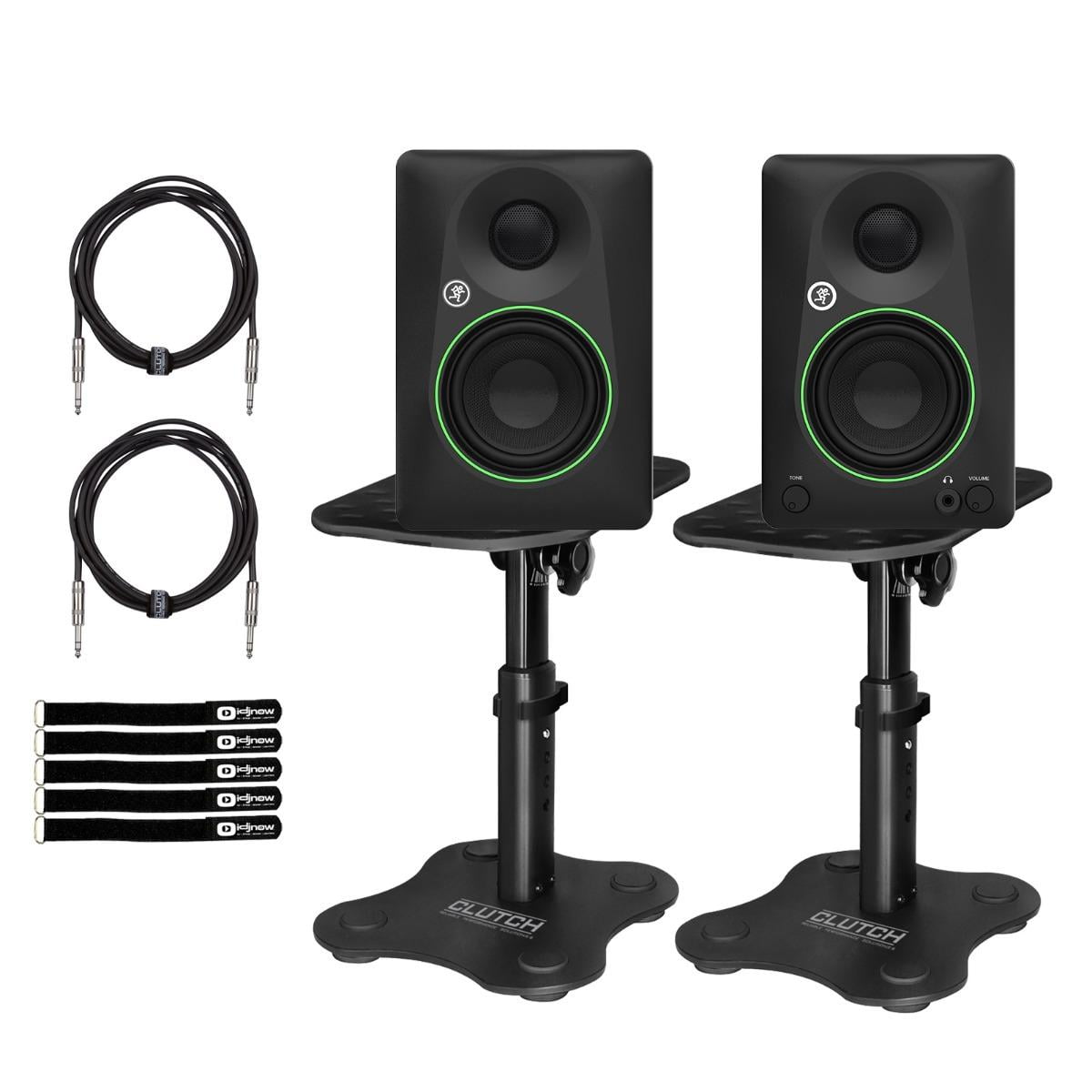 Mackie CR3.5 3.5" Powered Studio Monitors with Desktop Stands Package