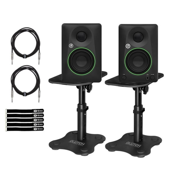 Mackie CR3.5 3.5" Powered Studio Monitors with Desktop Stands Package