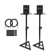 Mackie CR3.5 3.5 Powered Studio Monitors with Stands Package