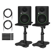 Mackie CR4.5 4.5" Powered Studio Monitors with Desktop Stands Package