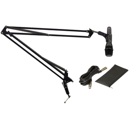 Mackie EM-89D Studio Recording Dynamic Mic+Mic Cable+40" Boom Arm