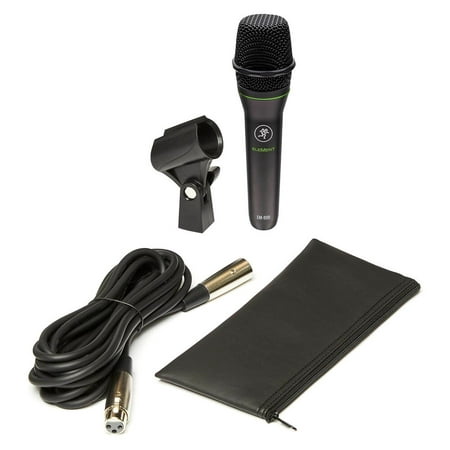 Mackie EM-89D Vocal Live Sound or Studio Recording Dynamic Microphone Cable Clip