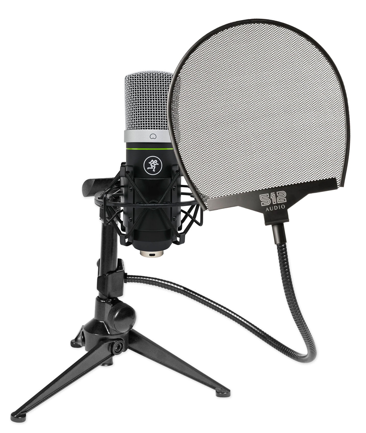 Mackie EM-91CU USB Recording Zoom Podcast Microphone Mic+Desk Stand+Pop Filter