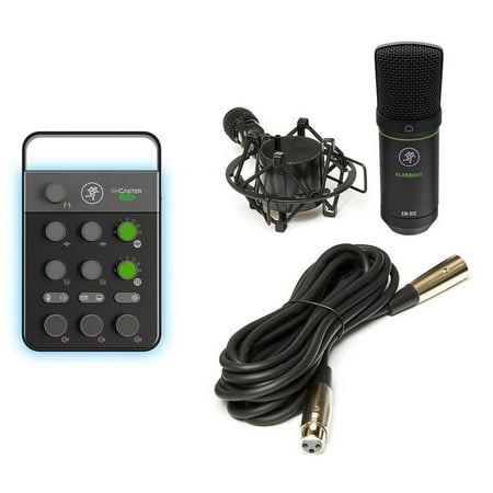Mackie M Caster Live Streaming Podcasting Portable Smartphone/USB FX Mixer + Mic