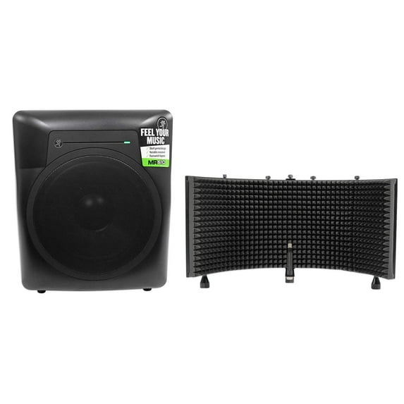Mackie MRS10 10” 120 Watt Powered Active Studio Subwoofer Sub+Isolation Shield