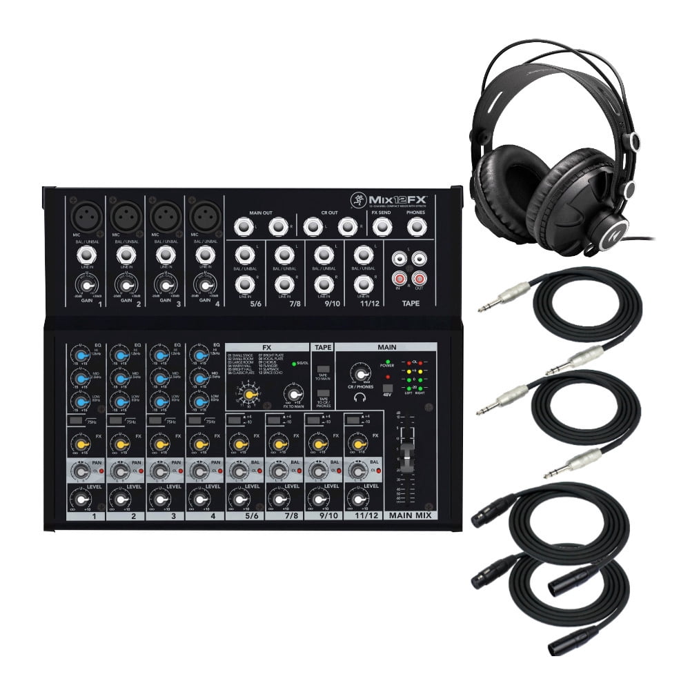 Mackie Mix12FX 12-Channel Compact Effects Mixer with Headphones and ...