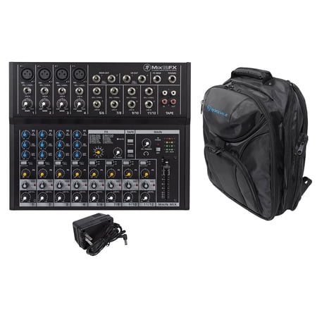 Mackie Mix12FX 12-Channel Compact Mixer w/ Effects+ Backpack Carry Case
