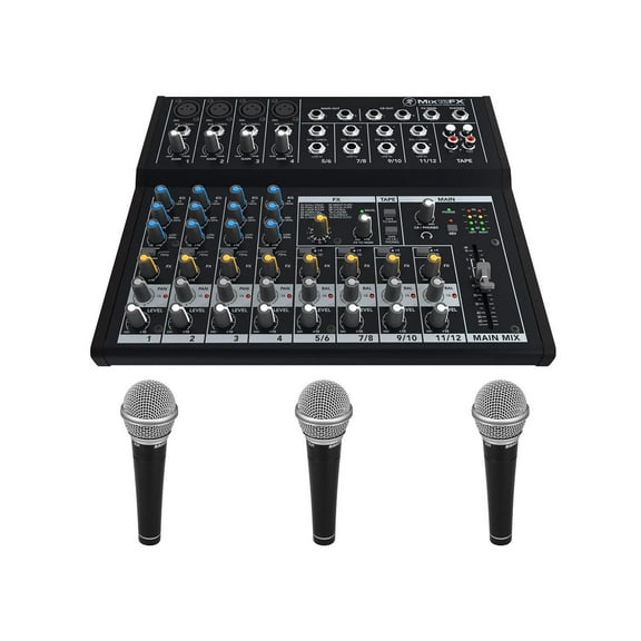 Mackie Mixer and Mics Package