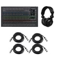 thumbnail image 1 of Mackie Onyx 24-Channel Premium Analog Mixer with Multi-Track USB, Bundle with TAPH100 Headphones and 4x 25' XLR Microphone Cable, 1 of 8