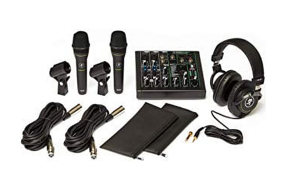 Mackie Performer Bundle with ProFX6v3 effects mixer with USB, two EM-89D dynamic mics and MC-100 headphones