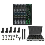 Mackie ProFX12v3 12-Channel Effects Mixer w/USB+7 Piece Drum Mic Kit ProFX12 v3