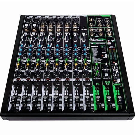 Mackie ProFX12v3 12-Channel Professional Mixer with USB, Onyx Mic Preamps, GigFX Effects, 24-Bit/192kHz Audio Interface