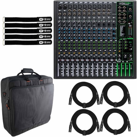 Mackie ProFX16v3 16 Channel 4-bus Professional Effects Mixer with Gator Carrying Case Package
