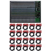 Mackie ProFX22v3 22-Channel 4-Bus Effects Mixer w/ USB ProFX22 v3+20 XLR Cables